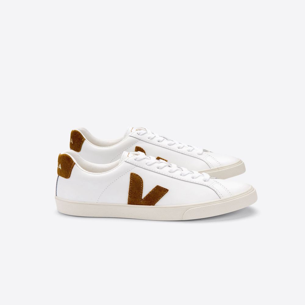 Veja Mens Sneakers India Discount Veja Esplar Leather White Camel